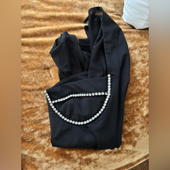 BARDOT Diamante Bodysuit in Black - Picture 8 of 11
